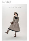 Button Bear Original Nancy's dairy Vintage Skirt, Coat and Hat