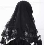 Dark Double Layers Lace Nun Gothic Headdress