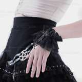 Broken Bone Black Gothic Wristcuffs