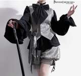 Princess Chronicles Gray Ouji Fashion Blouse, Vest, Pants and Coat