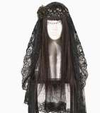 Dark Gothic Headdress Flower Head Veil