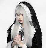 Dark Double Layers Lace Nun Gothic Headdress