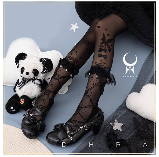 Yidhra The Nightingale and the Rose 20D Velvet Lolita Tights