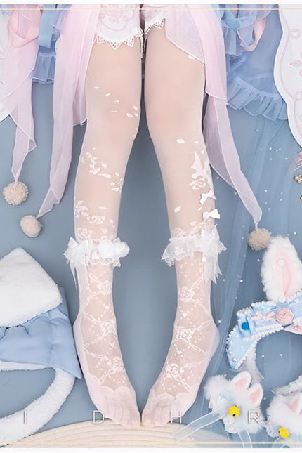 Yidhra The Nightingale and the Rose 20D Velvet Lolita Tights