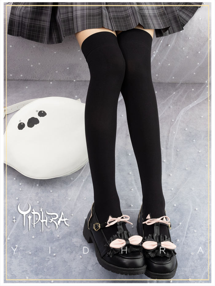 Yidhra Unicolor 80D Velvet  Above Knee Lolita Socks