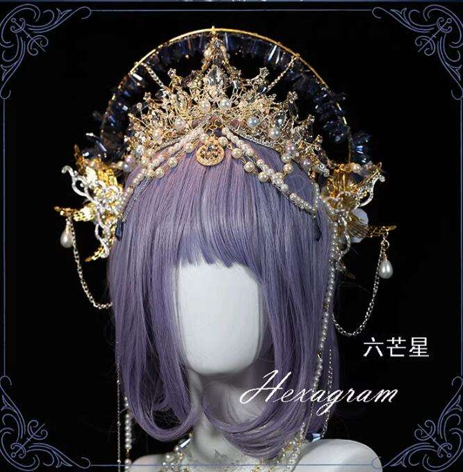 Hexagram Crystal Virgin Crown