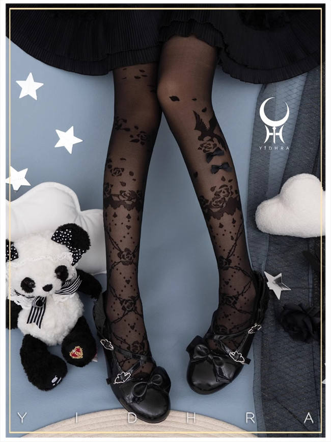 Yidhra The Nightingale and the Rose 20D Velvet Lolita Tights
