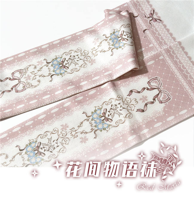 Yidhra Flower Vine Prints Lolita Tights