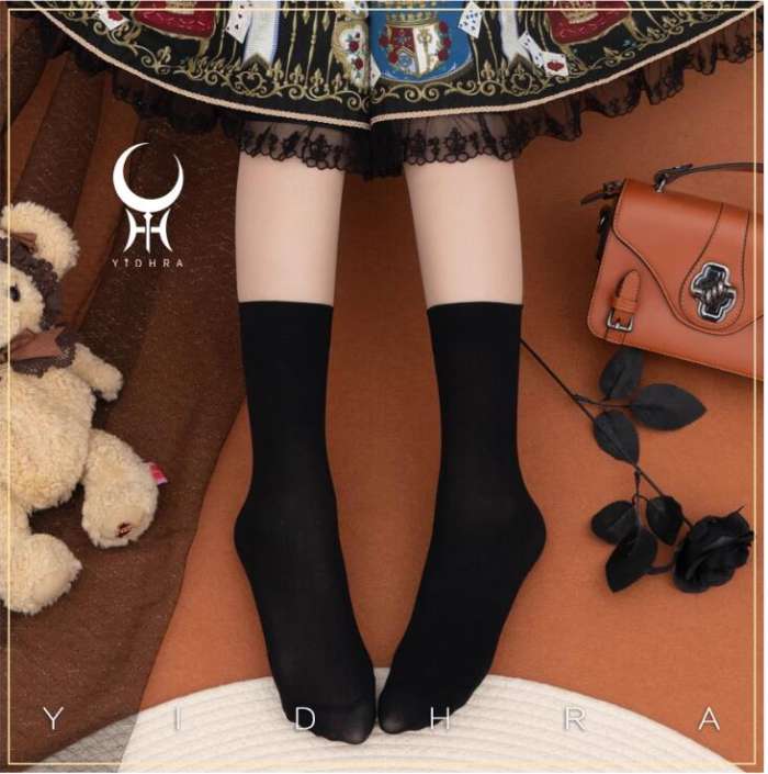 Yidhra Unicolor Velvet Summer Lolita Short Socks