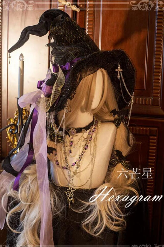 Hexagram Magic Girl Lolita Witch Hat