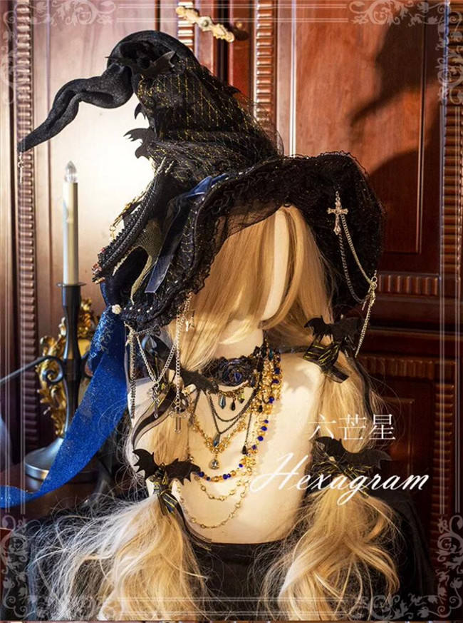 Hexagram Magic Girl Lolita Witch Hat