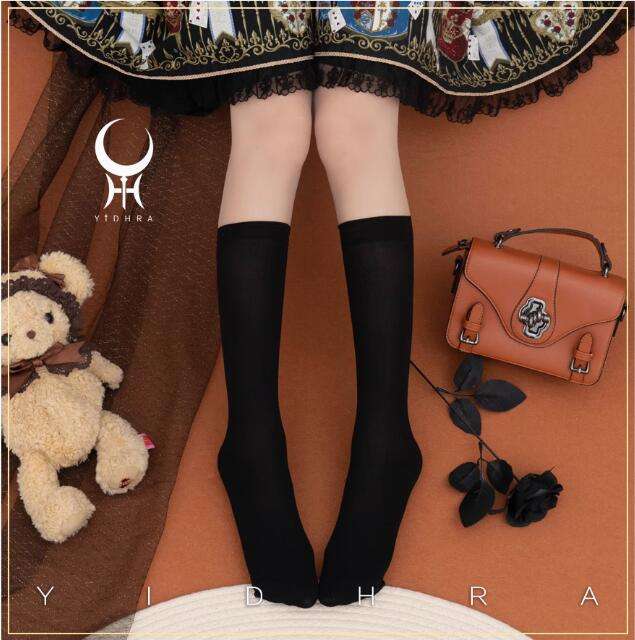 Yidhra Unicolor Velvet Summer Lolita Short Socks
