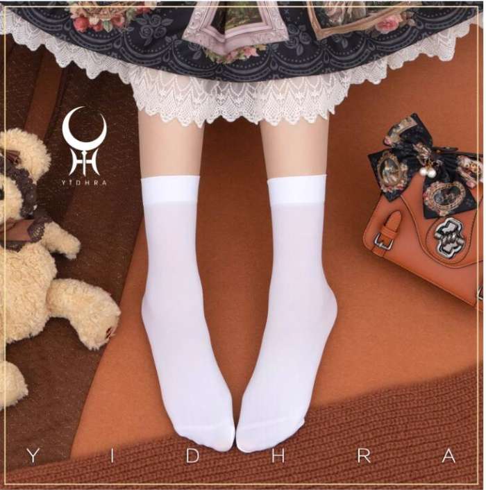 Yidhra Unicolor Velvet Summer Lolita Short Socks