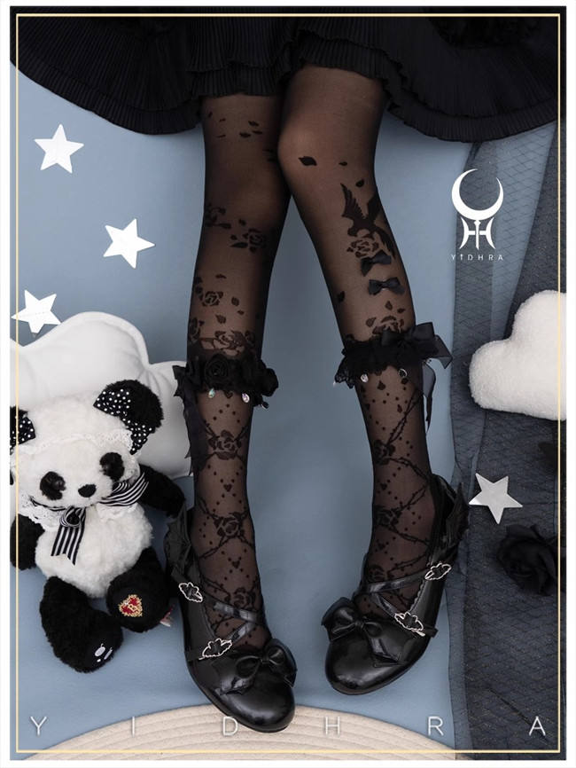 Yidhra The Nightingale and the Rose 20D Velvet Lolita Tights