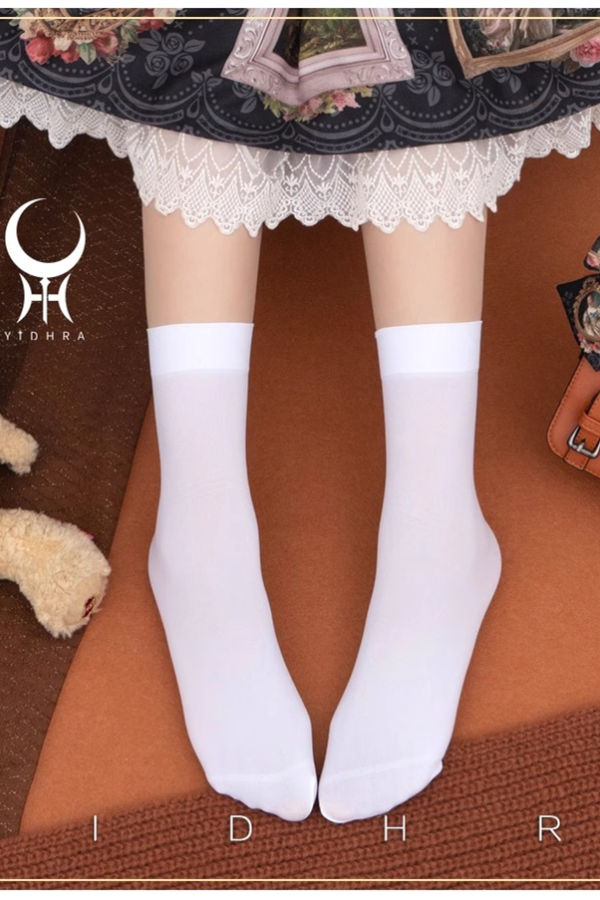 Yidhra Unicolor Velvet Summer Lolita Short Socks