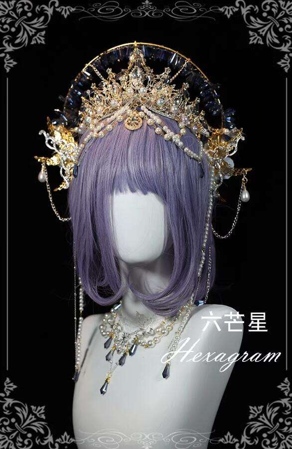 Hexagram Crystal Virgin Crown