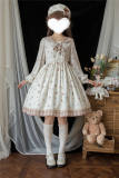 Miss Point Flowers and Strawberry Print Sailor Collar Lolita Dress