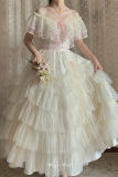 Champagne Rococo Vintage Elegant Lolita Dress Plus Size