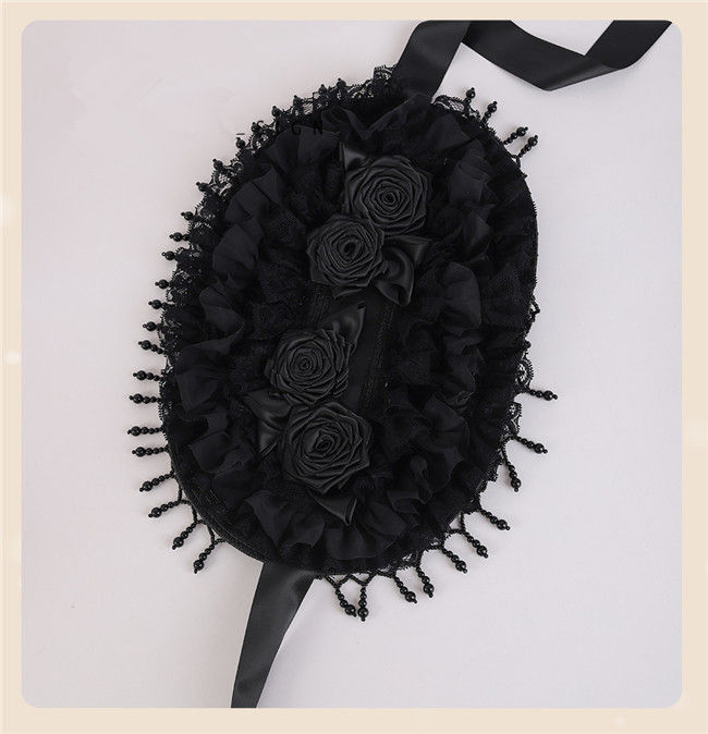 Hand Made Widow Hat Dark Gothic Halloween Hat