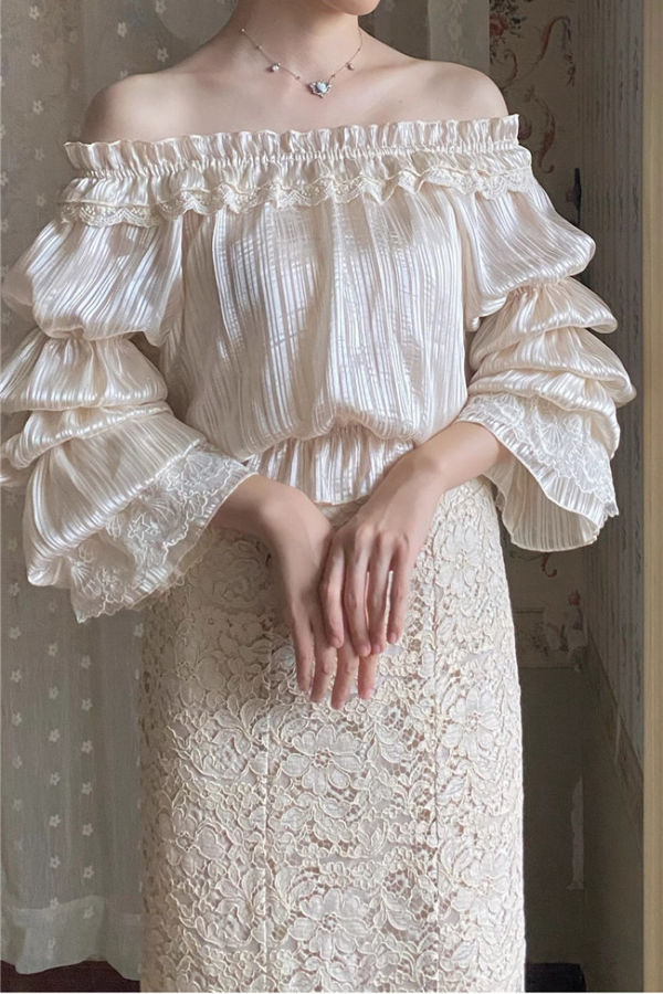 Airfreeing Off Shoulder Chiffon Lolita Blouse