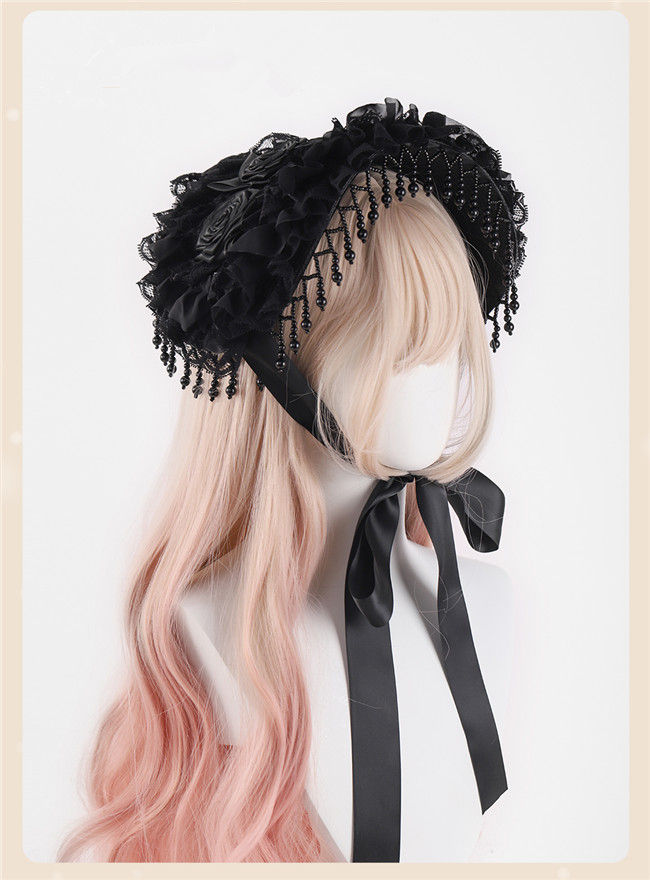 Hand Made Widow Hat Dark Gothic Halloween Hat