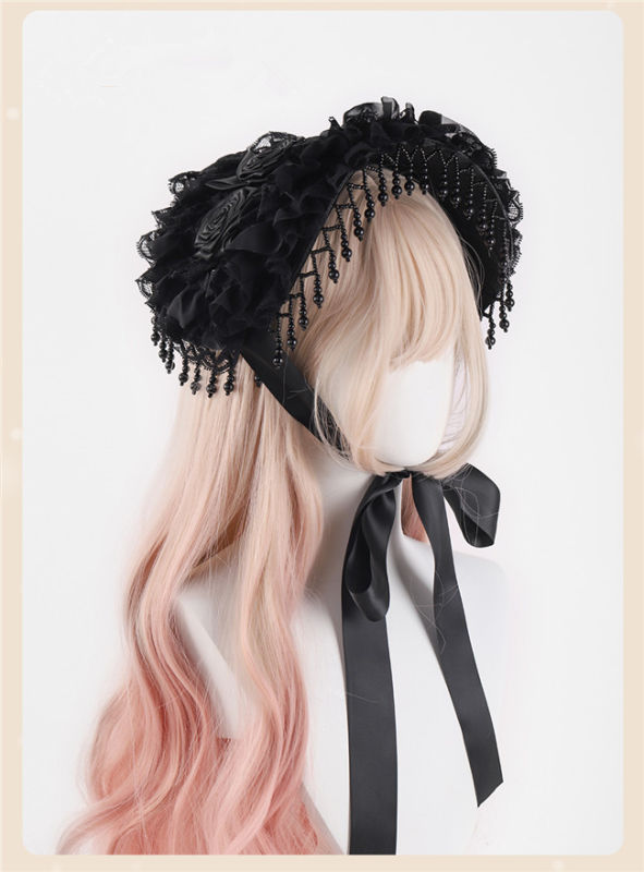 Hand Made Widow Hat Dark Gothic Halloween Hat