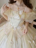 Yellow Wedding Dress Plus Size Hime Lolita Dress