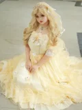 Yellow Wedding Dress Plus Size Hime Lolita Dress