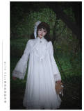 Withpuji Requiem for a Dream White Gothic Lolita Dress and Corset