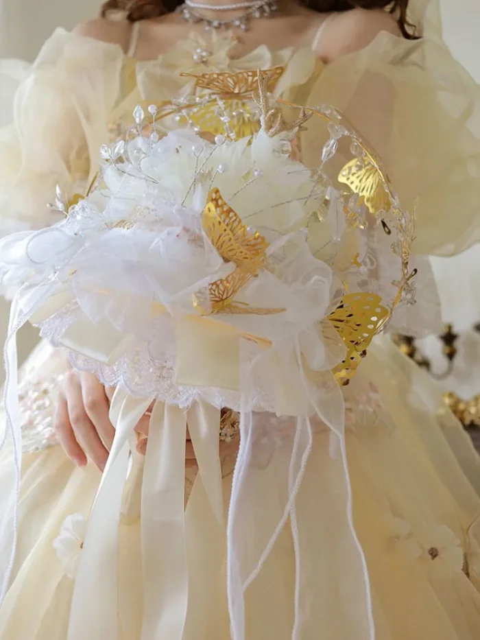 Plus Size Yellow Formal Lolita Dress
