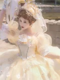 Yellow Wedding Dress Plus Size Hime Lolita Dress