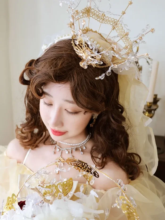Plus Size Yellow Formal Lolita Dress