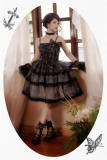 Withpuji Sword and Butterfly Prints Lolita Dress and Choker