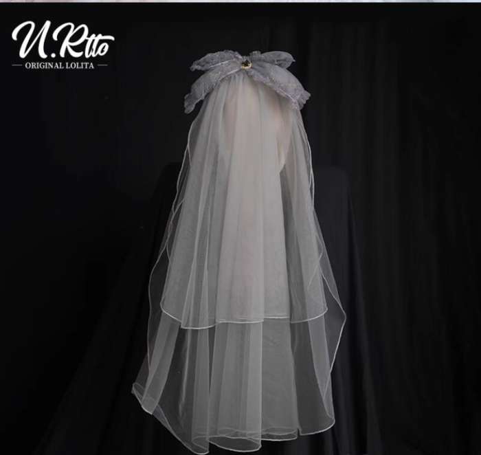 45cm Feather Petticoat Urtto Dance of the Swans Top Hat and Head Veil