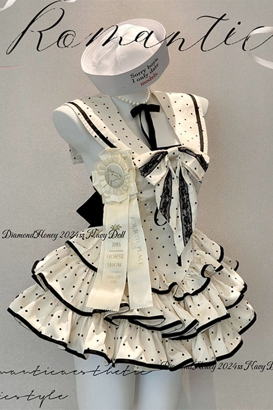 Diamond Honey Polka Dots Sailor Dress