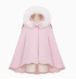 Tommy Bear Cute Rabbit Lolita Cape with Detachable Fur Collar