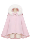 Tommy Bear Cute Rabbit Lolita Cape with Detachable Fur Collar