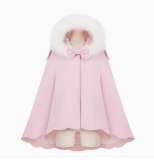 Tommy Bear Cute Rabbit Lolita Cape with Detachable Fur Collar