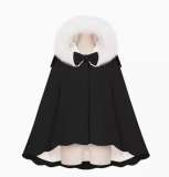 Tommy Bear Cute Rabbit Lolita Cape with Detachable Fur Collar