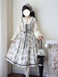 Miss Point Sketch Wild Rose Dirndl Dress One Piece