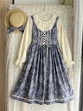 Miss Point Sketch Wild Rose Dirndl Dress One Piece