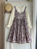 Miss Point Sketch Wild Rose Dirndl Dress One Piece