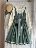 Miss Point Sketch Wild Rose Dirndl Dress One Piece