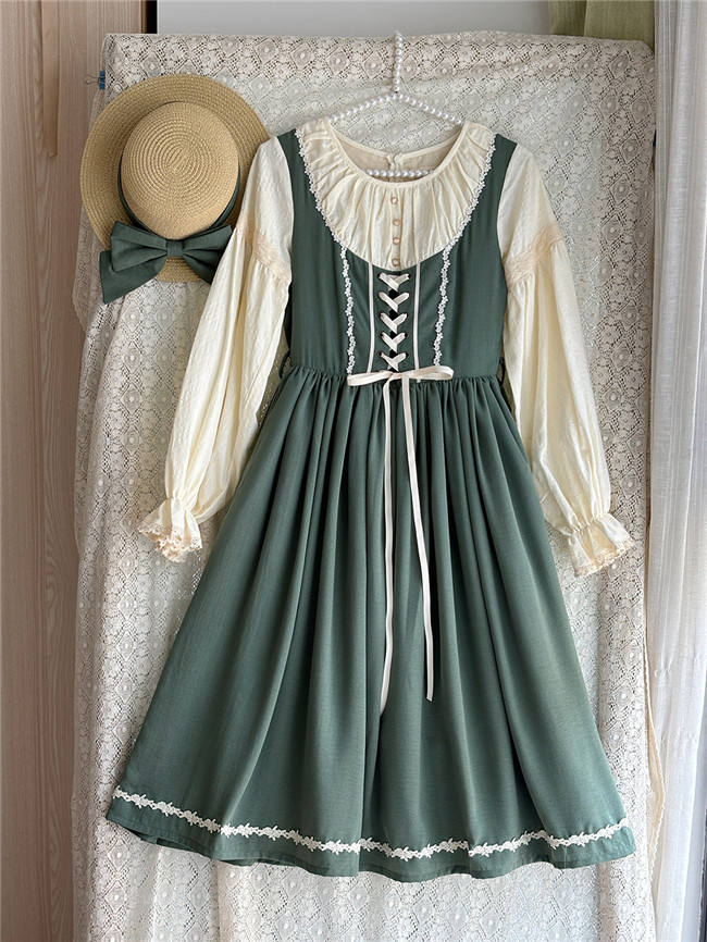 Miss Point Sketch Wild Rose Dirndl Dress One Piece
