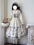 Miss Point Sketch Wild Rose Dirndl Dress One Piece