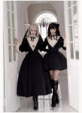 Withpuji Black Nun Gothic Lolita Dress and Accessories