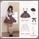Withpuji Brown Corset Lolita Dress Set and Ouji Set