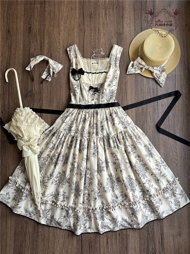 Miss Point Sketch Wild Rose Lolita Jumper Dress
