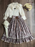 Miss Point Sketch Wild Rose High Waist Fishbone Lolita Skirt