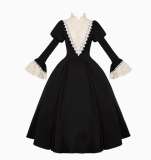 Withpuji Black Nun Gothic Lolita Dress and Accessories